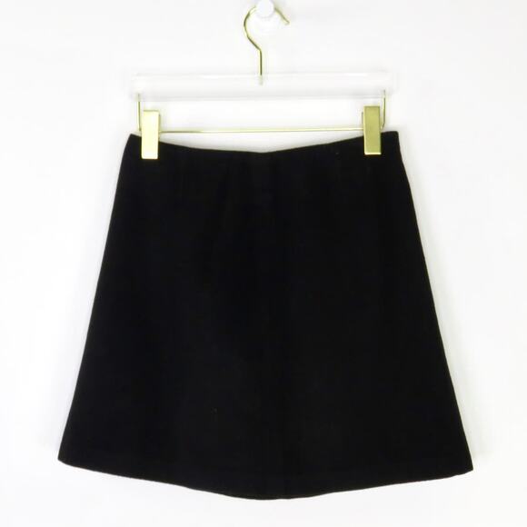 Vintage Compagnie Express Black A-Line Mini Skirt 27" Formal Pencil Skirt Twee - Picture 2 of 4